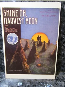 Shine On, Harvest Moon Nostalgic Song Sheet Postcard The Follies of 1908 - Picture 1 of 2