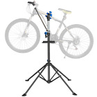 Bicycle Repair Workstand Bike Rack Adjustable 42 to 75" w/ Portable Tool Tray