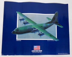 Cartel de reclutamiento promocional vintage de la Guardia Nacional Aérea de la USAF Lockheed C-130 Hércules - Imagen 1 de 11