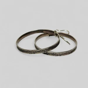 Silpada Sterling 925 Silver Wandering Vines Hoop Earrings W2219 - Picture 1 of 5