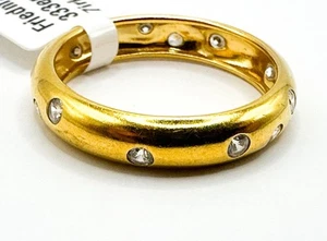 8 Karat Ring Mit Steinen Besetzt/ Größe 55,5 - Bild 1 von 6