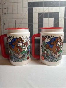 2 Vtg Disney Dixie Landings Resort MugsBrer Rabbit Coca Cola Splash Mountain - Picture 1 of 5