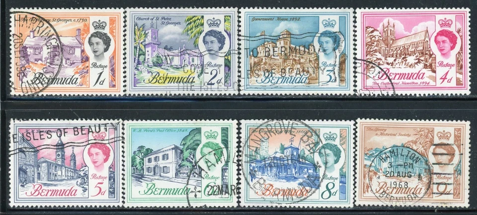 BERMUDA 175-82 SG163-70 Used 1962-65 QEII Definitive short set of 8/18 CV$6 - Image 1 of 1