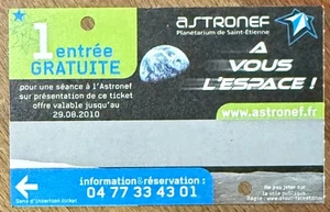 SAINT-ÉTIENNE ASTRONEF CARTE STATIONNEMENT TICKET DE PARKING EN PAPIER CARTA - Picture 1 of 2