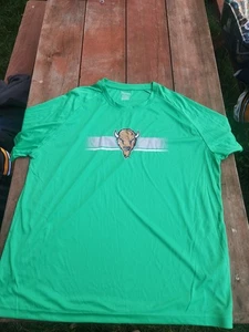 Men's Marshall Thundering Herd Green T Shirt 2XL Hanes Lightweight Polyester - Picture 1 of 5