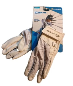 Batting Gloves Women’s Size Large White Easton Hyperlite Fastpitch/NEW - Picture 1 of 2
