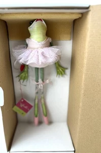 Patience Brewster Krinkles Ballerina Frog Figure Ornament 14" NIB Heart - Picture 1 of 9