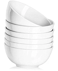 Ultra-Strong 22 Ounce Soup Bowls, Cereal Bowl, 6 inch Bowls Set, White 22oz - Picture 1 of 7