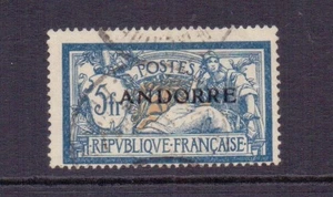 ANDORRA (FR) 1931 5f USADO DESCENTRADO - Imagen 1 de 2