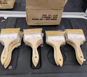40184-4" Span & Öl Pinsel - Holz - 12er Pack - siehe Beschreibung - Bild 1 von 1