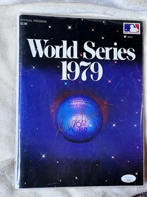 Dave Parker  1979 WORLD SERIES World Series PROGRAM CHAMPS SIGNED JSA COA Rare - Image 1 of 4