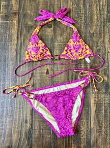 Vintage Y2K Victorias Secret Swim Suit Triangle Bikini Buckle Detail Womens XS/S - Picture 1 of 16