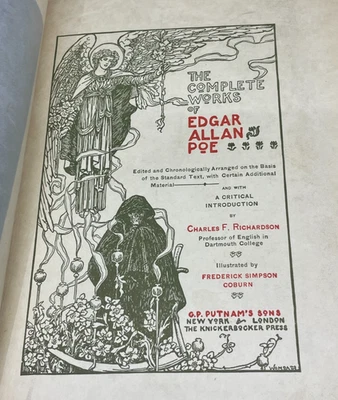 1902 Edgar Allan Poe Salesman Sample The Complete Works El Dorado Book Lover's - Image 1 of 4