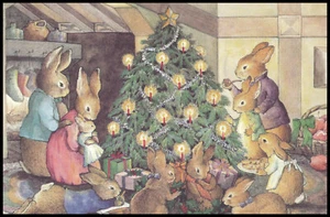 Greeting Card - Rabbit - Christmas 0567 - Picture 1 of 2