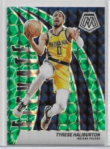 2023-24 Mosaic Basketball #1 Tyrese Haliburton Elevate Green Prizm Pacers - Picture 1 of 2