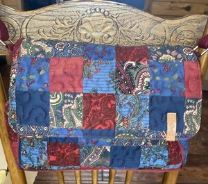 Donna Sharp Large Patchwork Quilted Shoulder Bag Two Straps Adjustable 13 X 10 - Picture 1 of 11