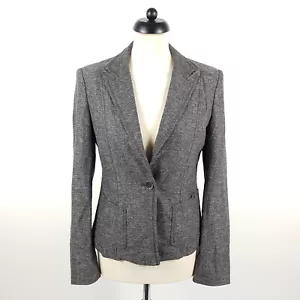 Hugo Boss Orange Blazer Damen Gr. 38 M Grau Viskose Wolle Leinen Jacke - Bild 1 von 7