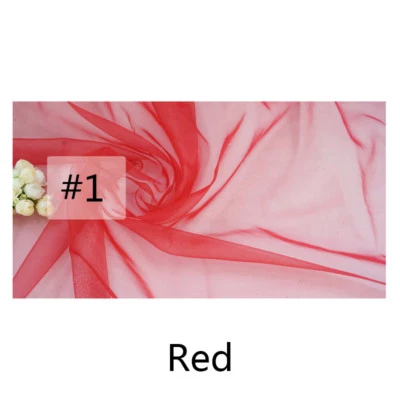 Tela de organza material de tul tela suave ecológica hágalo usted mismo para vestir cortina de velo de novia U Foto 1 de 4