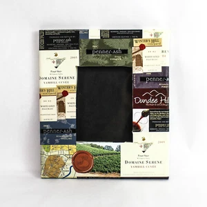 Kristen West Handmade Picture Frame with Vineyard Labels 5.5x7" - Pre-owned - Picture 1 of 5