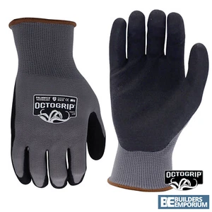 Nitril beschichtet atmungsaktiv 13g Polyester Sicherheit Arbeitshandschuhe Bauherren GRIP Garten - Bild 1 von 10