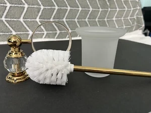 Polish Gold/Crystal Bathroom Toilet Brush Holder European style QC2206A - Picture 1 of 3