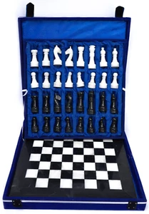 Brand New Hand Crafted Marble/Onyx Chess Board Set/Black & White, 30 cm x 30 cm - Photo 1/14