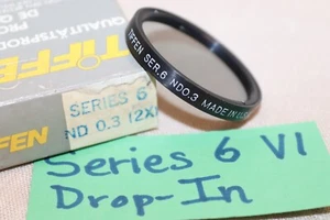 NEW Vtg TIFFEN Series 6 VI ND0.3 FILTER Drop-IN Ser. 6 Neutral Density 1 Stop - Picture 1 of 10