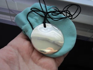 Tiffany & Co Sterling Silver Elsa Peretti Disc XL 50 MM 2 Inch Pendant Necklace - Picture 1 of 6