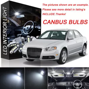 21x White Interior LED Lights Package Kit for 2002-2008 Audi A4 S4 B6 Sedan PQ - Picture 1 of 9