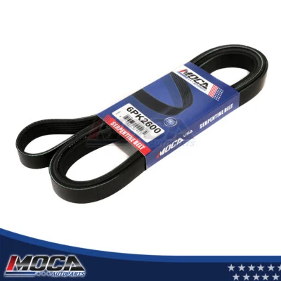 Serpentine Belt 6PK2600 fits Chevrolet GMC Ford Buick Oldsmobile Pontiac EPDM  - Изображение 1 из 4