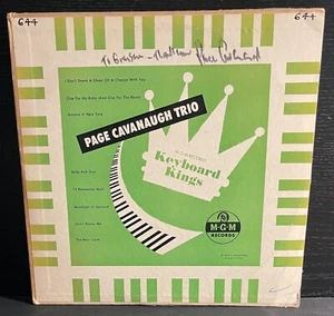 PAGE CAVANAUGH signed Page Cavanaugh Trio KEYBOARD KINGS 1952 MGM E124 autograph - Foto 1 di 5