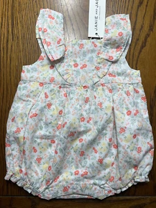 NWT Janie and Jack Travel Light Floral Bubble Romper Outfit Size 0-3 Months - Picture 1 of 2
