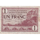 [#392981] France, Chateauroux, 1 Franc, 1922, Ef(40-45), Pirot:46-30