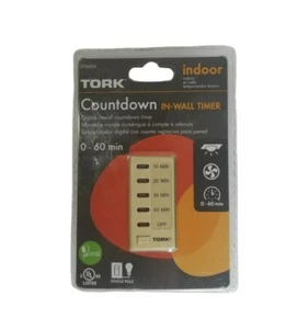 Tork Digital In Wall Timer 0-60 Minute Countdown D1060M 120V NEW in Package NIP - Picture 1 of 2
