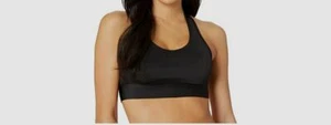 $76 Reebok Women's Black Stretch Running Apparel Speedwick Sports Bra Size S - Picture 1 of 2