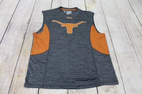 Longhorn Apparel UT Texas Grey Orange Polyester Tank Top Sleeveless Shirt Large Cover