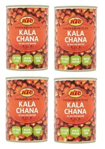 KTC Kala Chana in Salted Water - 400g Brown Chana High In Protein & Fibre - Picture 1 of 6