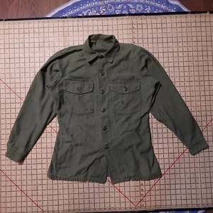 Vintage 1960s US Army Military OG-107 Cotton Field Shirt sz L Damen - Bild 1 von 10
