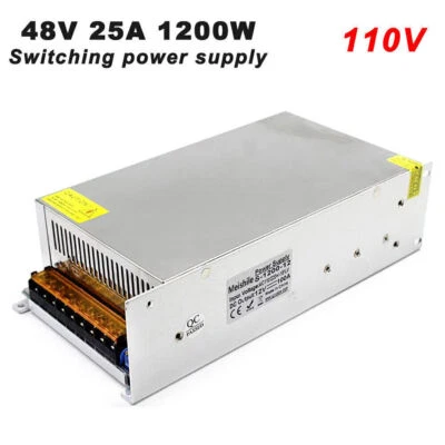Adaptador de fuente de alimentación conmutada AC 110V a DC 12V 24V 48V 60V 20A 50A 100A 1200W Foto 1 de 4