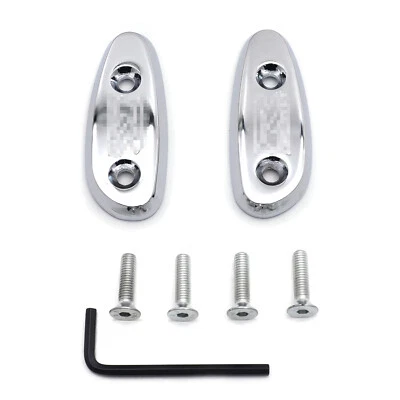 Mirror Block Off Base Plates For Suzuki Gsxr 600 750 1000 Gsx-R 2001-2004 Chrome - Image 1 of 4