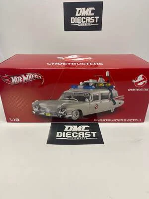 1:18 Hot Wheels 1959 Cadillac Miller GHOSTBUSTERS ECTO-1 White Movie Car - Image 1 of 3