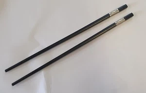 One Pair Black Fiberglass Chinese Korean Chopsticks Non-slip Stain-Resistance - Picture 1 of 8