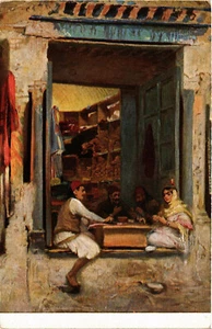 PC CPA ARABISCHE TYPEN UND SZENEN, MAGASIN D'UN TAILLEUR, (b17421) - Bild 1 von 2