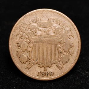 1869 Two Cent Piece - Picture 1 of 2
