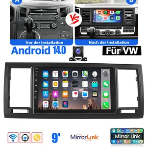 9''+KAM Carplay Autoradio Für VW Transporter T6 Multivan 15-22 GPS Navi 4Core BT - Bild 1 von 13