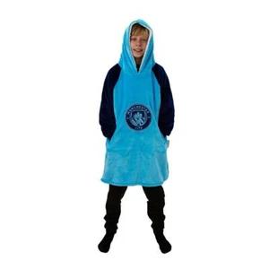 Klein Manchester City FC Tragbar Decke Sherpa-Fleece Kinder Fußball Kapuzenpulli - Bild 1 von 8