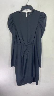 Vestido vaquero Express para mujer cuello redondo manga Julieta negro talla XS.              Foto 1 de 4