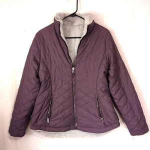 Free Country lila gesteppt wendbar Plüsch Kunstfell durchgehender Reißverschluss Größe Medium - Bild 1 von 6