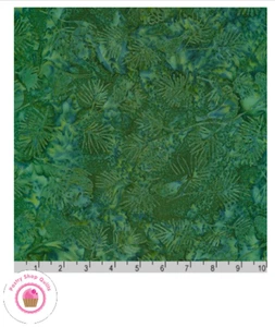 Kaufman FOREST TRAILS Artisan Batiks 20129 7 Green Leaves Ferns Quilt Fabric - Picture 1 of 4