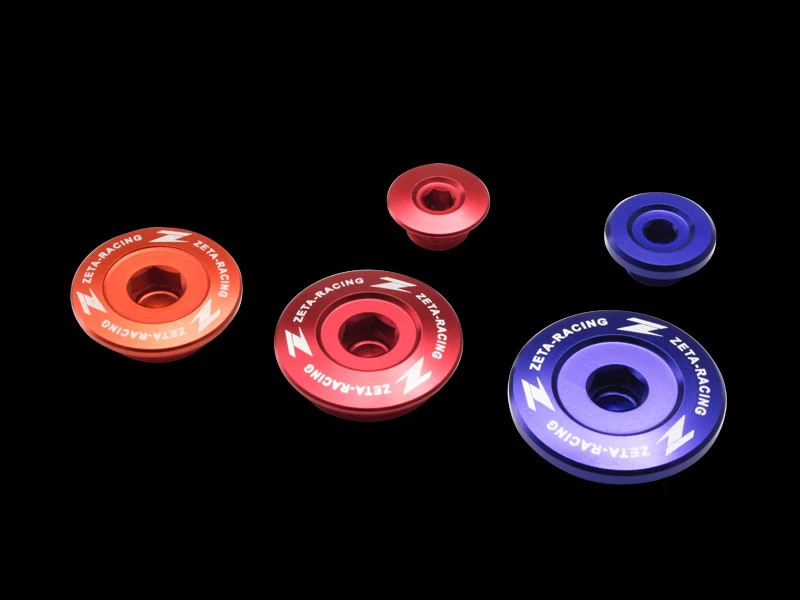 i27  Zeta Racing Engine Plugs 2004 - 2010 Kawasaki KX 250 F Suzuki RMZ 250 BLUE - Image 1 of 1